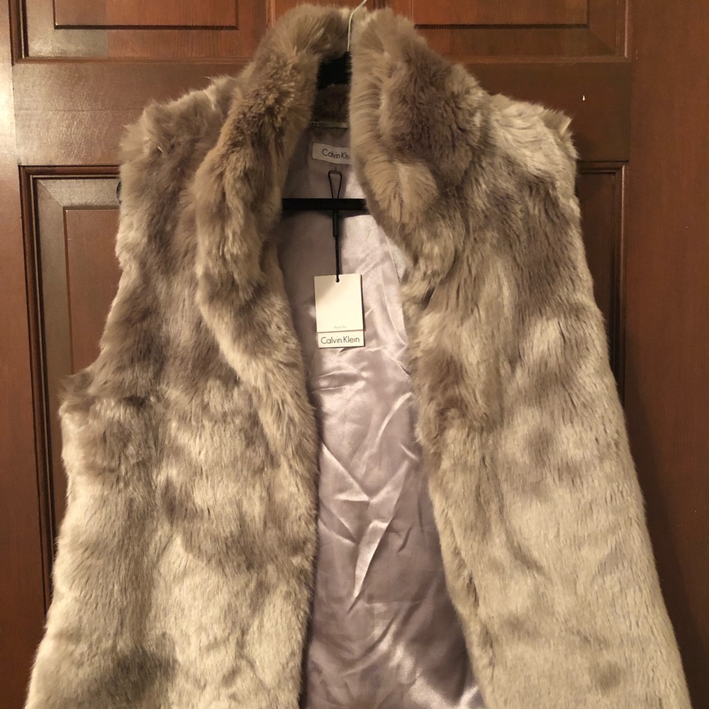 Calvin Klein Faux Fur Vest